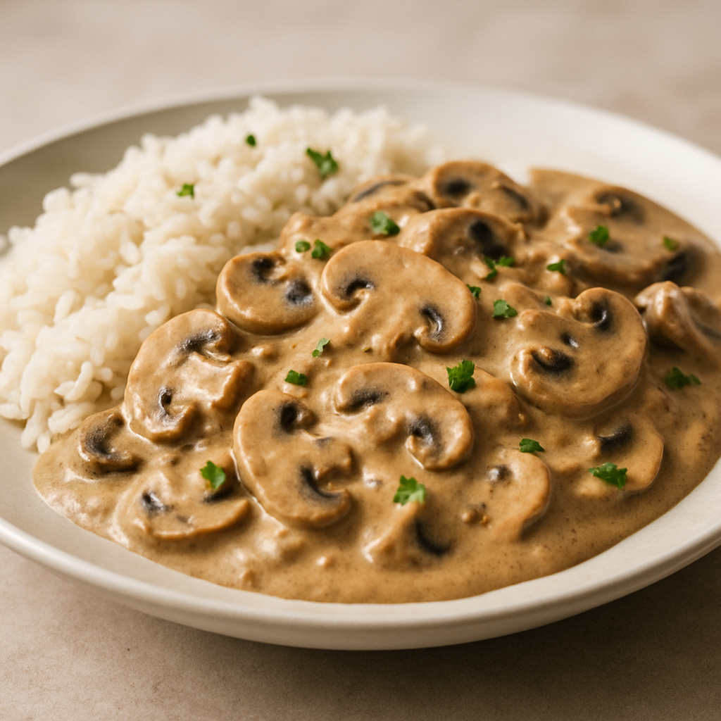 Estrogonofe de Cogumelos Vegano